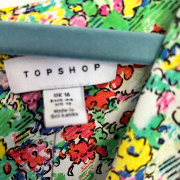 Topshop mini floral stretchy tea dress NWT - Picture 3 of 7